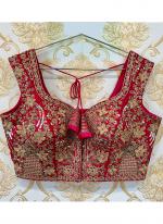 Silk Rani Pink Bridal Wear Sequins Work Readymade Blouse